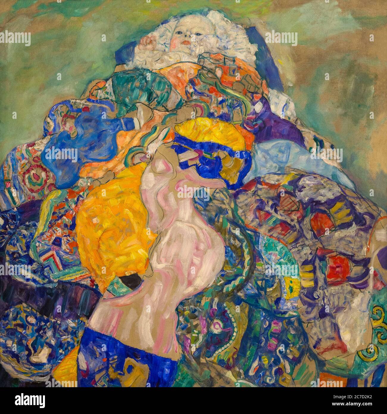Bébé, berceau, Gustav Klimt, 1917-1918, National Gallery of Art, Washington DC, USA, Amérique du Nord Banque D'Images