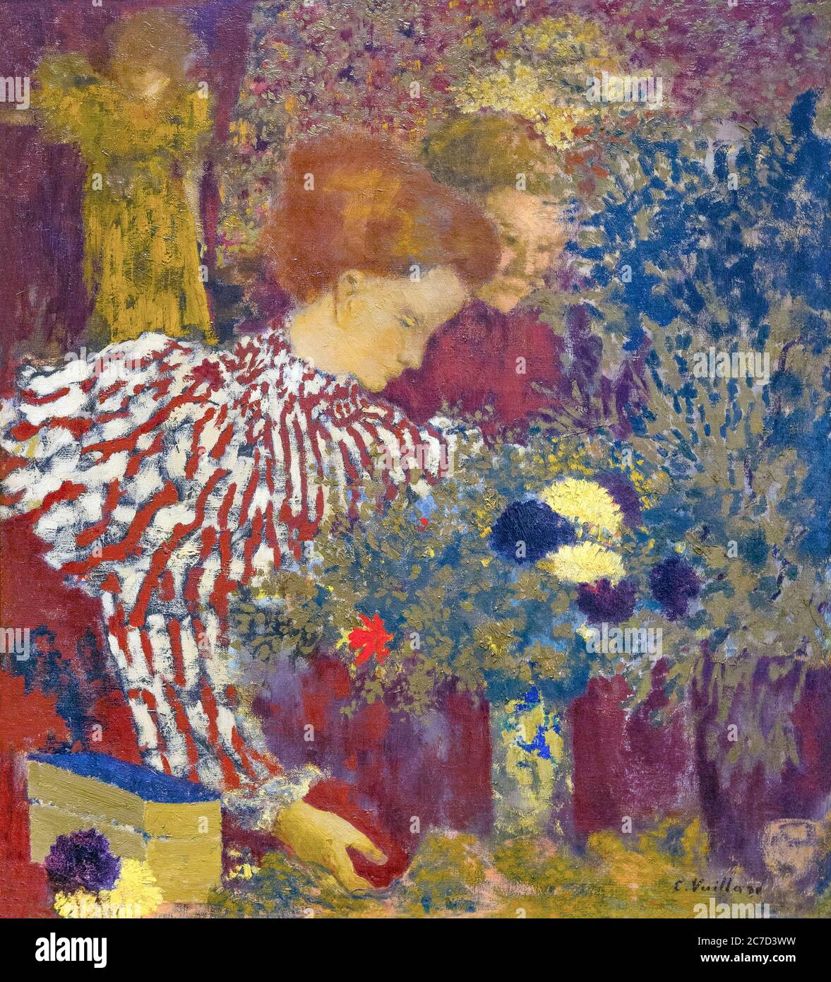 Femme dans une robe rayée, Edouard Vuillard, 1895, National Gallery of Art, Washington DC, USA, Amérique du Nord Banque D'Images