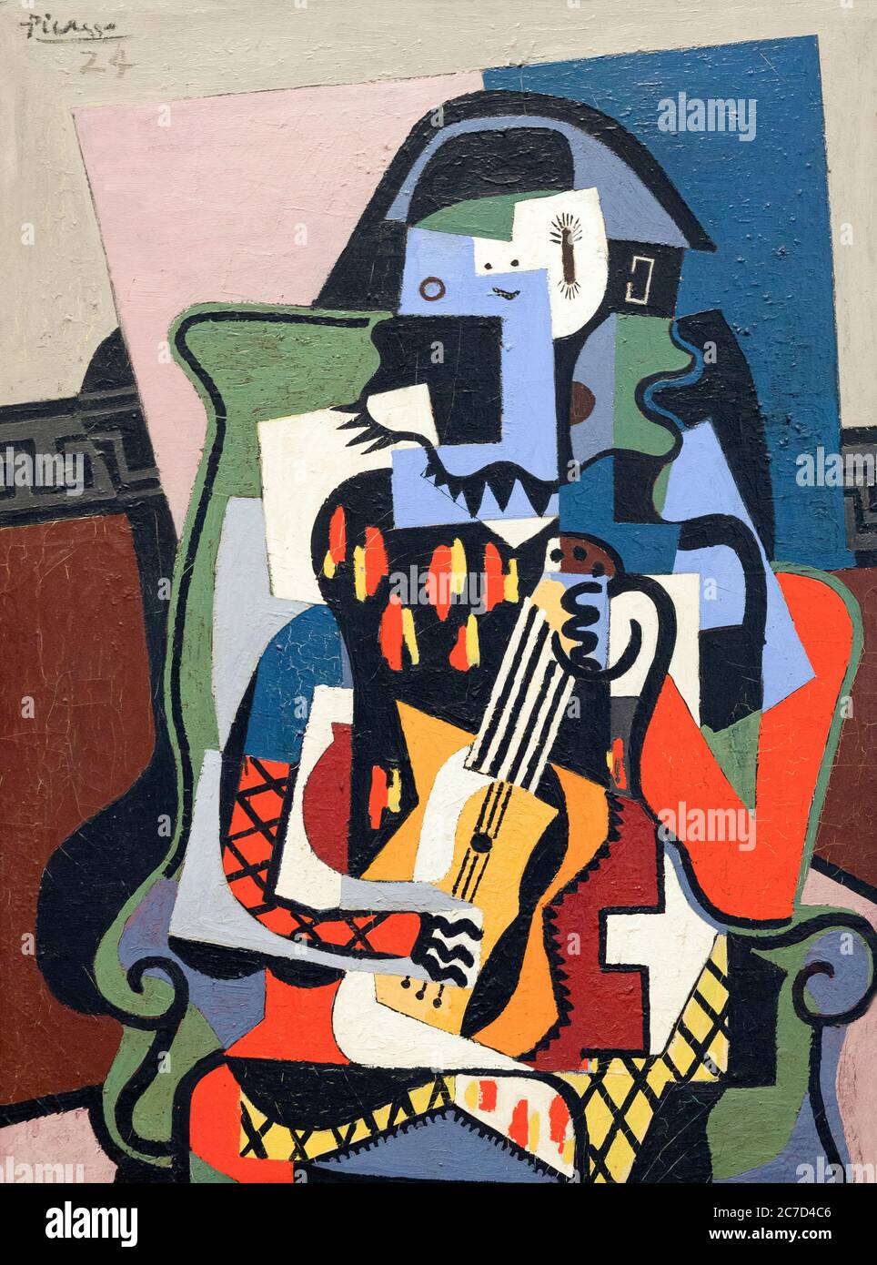 Musicien Arlequin, Pablo Picasso, 1924, National Gallery of Art, Washington DC, USA, Amérique du Nord Banque D'Images