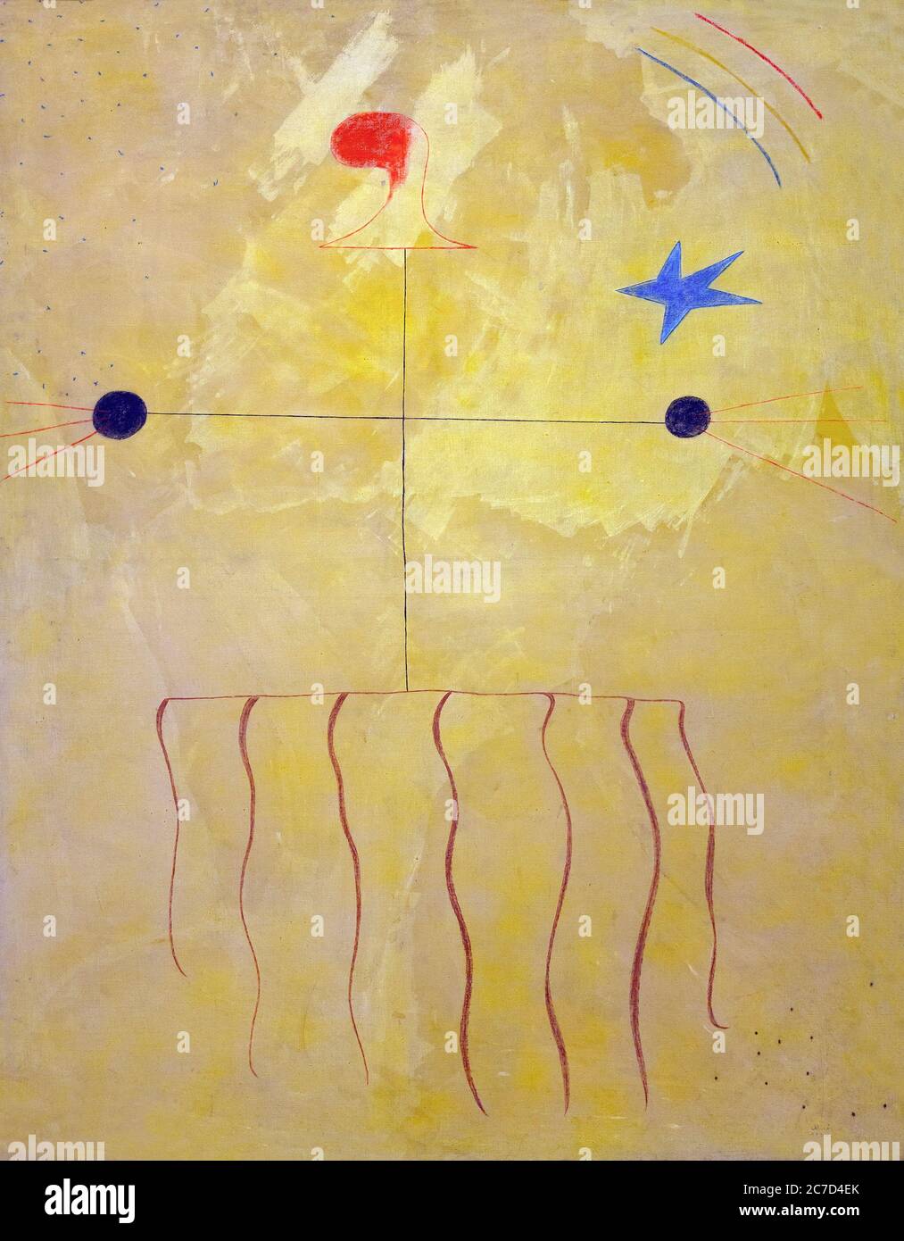 Tête d'un paysan catalan, Joan Miro, 1924, National Gallery of Art, Washington DC, USA, Amérique du Nord Banque D'Images