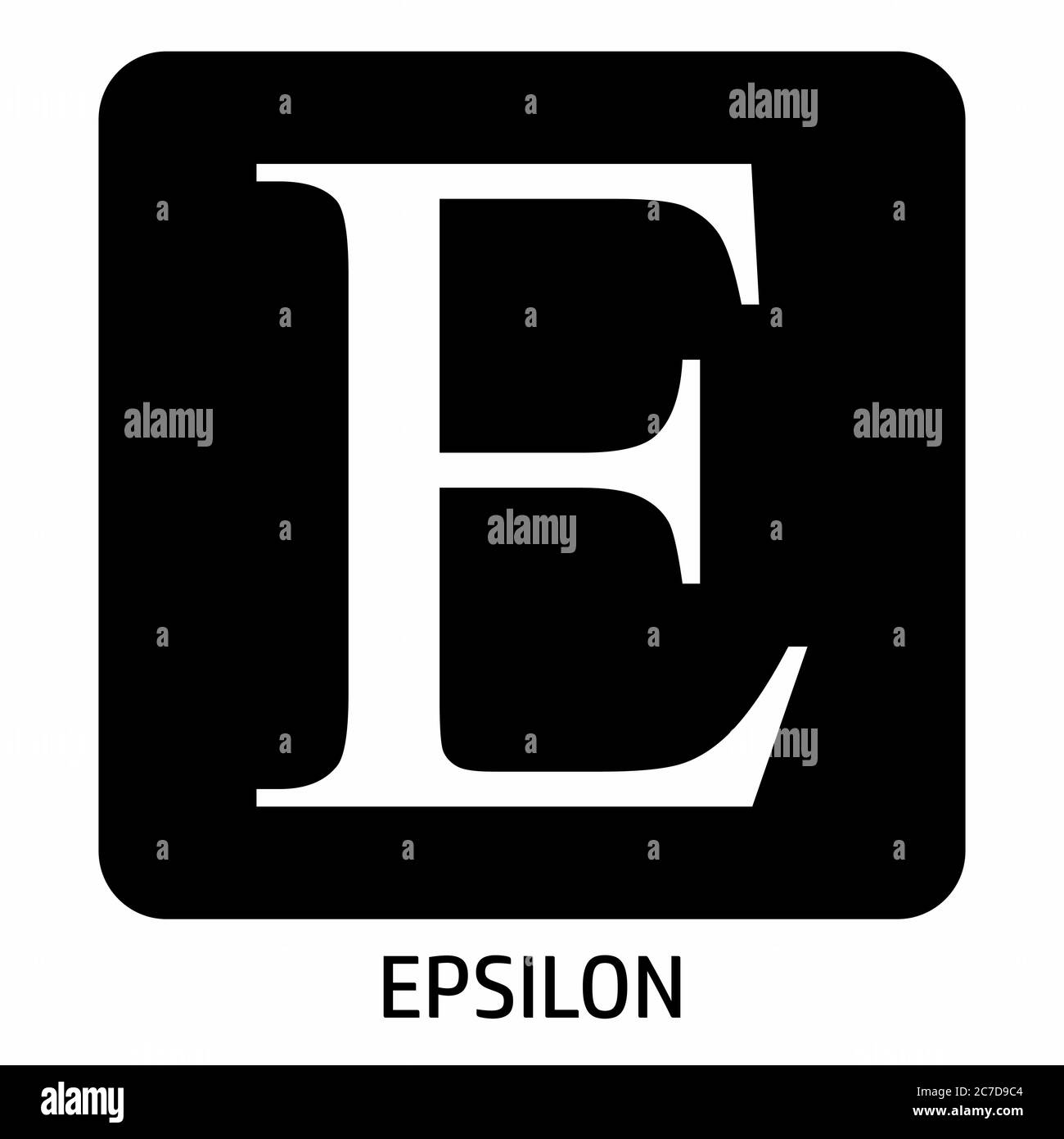 Epsilon icône de lettre grecque Illustration de Vecteur