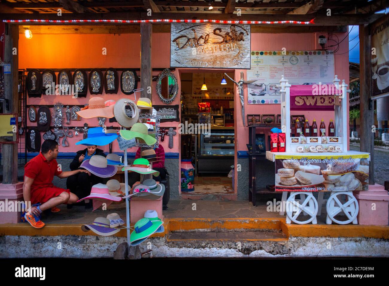 Dulce Sofia boulangerie et magasin de souvenirs à Concepcion de Ataco Ahuachapán département El Salvador Amérique centrale. Ruta de Las Flores, département de l'AHU Banque D'Images
