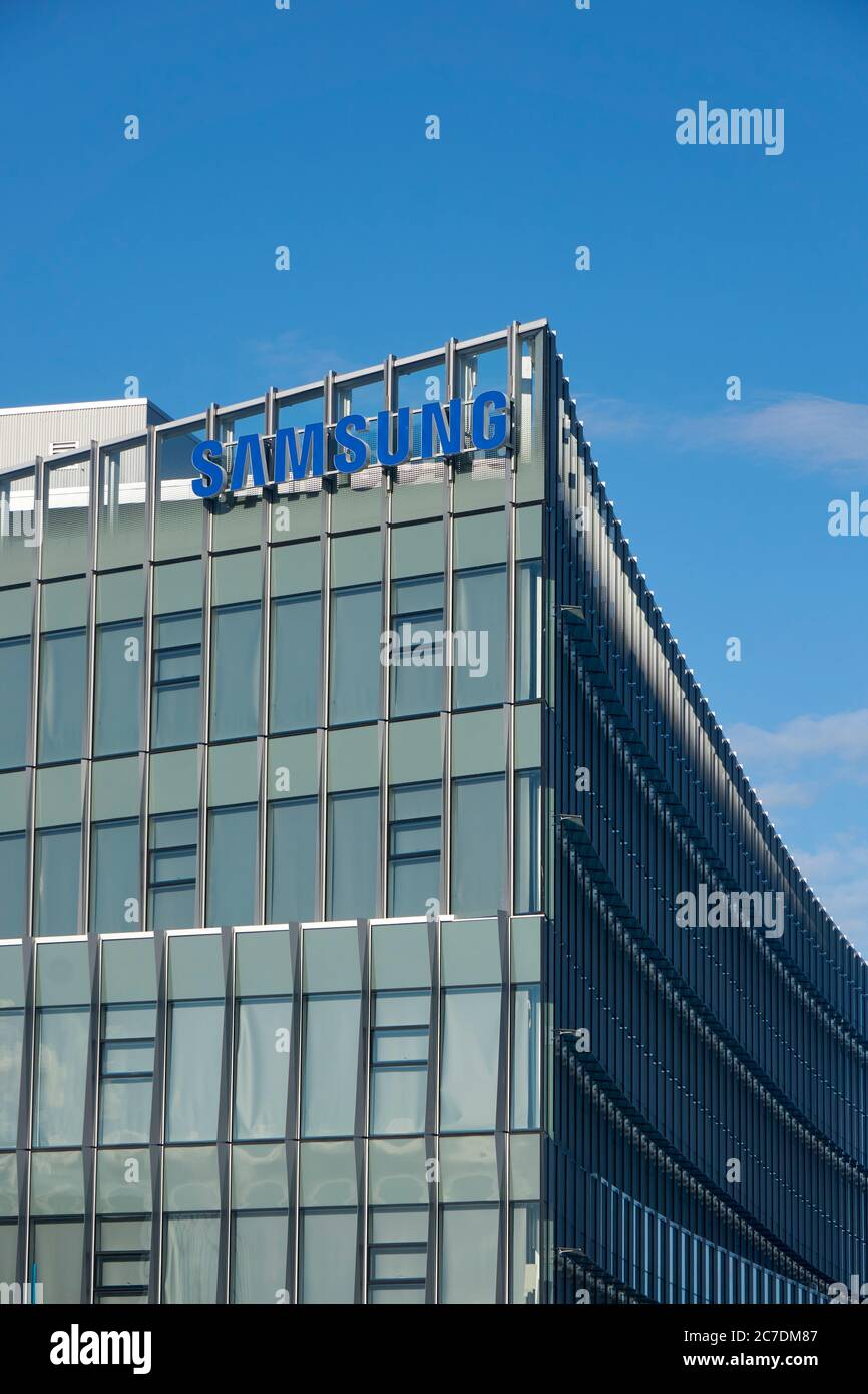 Nouveaux bureaux de recherche et développement Samsung dans l'édifice South Flatz, sur Great Northern Way, Vancouver, C.-B., Canada Banque D'Images