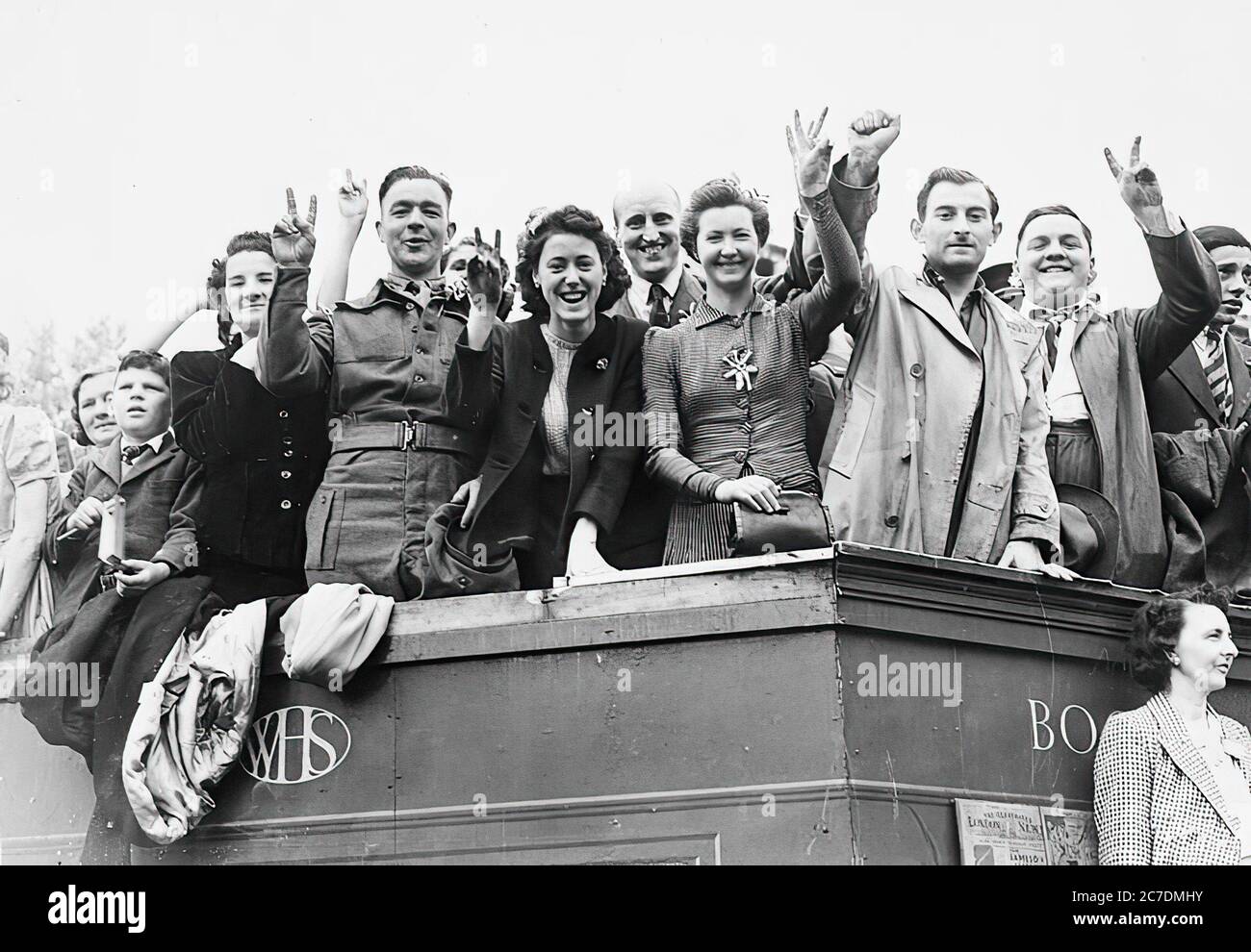 VE-Day 1945, mai 8 la fin du deuxième monde Banque D'Images