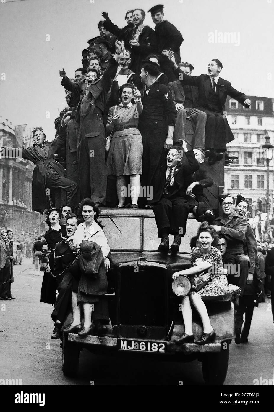 VE-Day 1945, mai 8 la fin du deuxième monde Banque D'Images