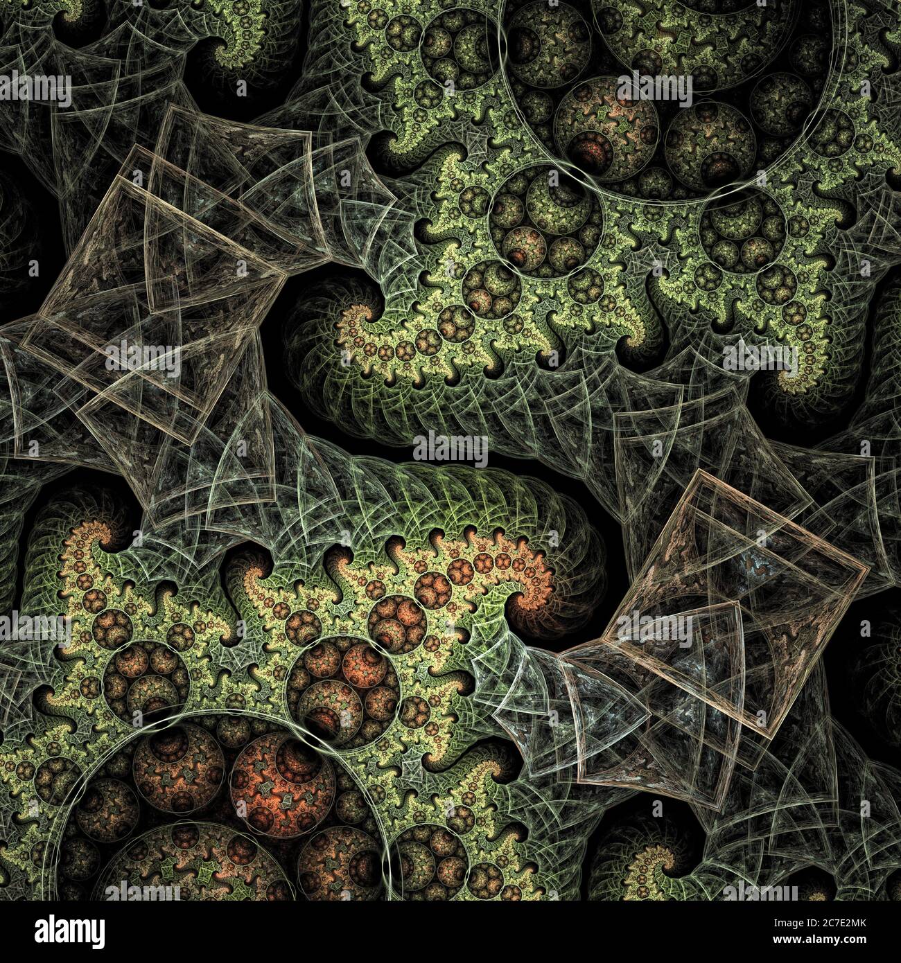 Motif géométrique de fractal flamme Banque D'Images