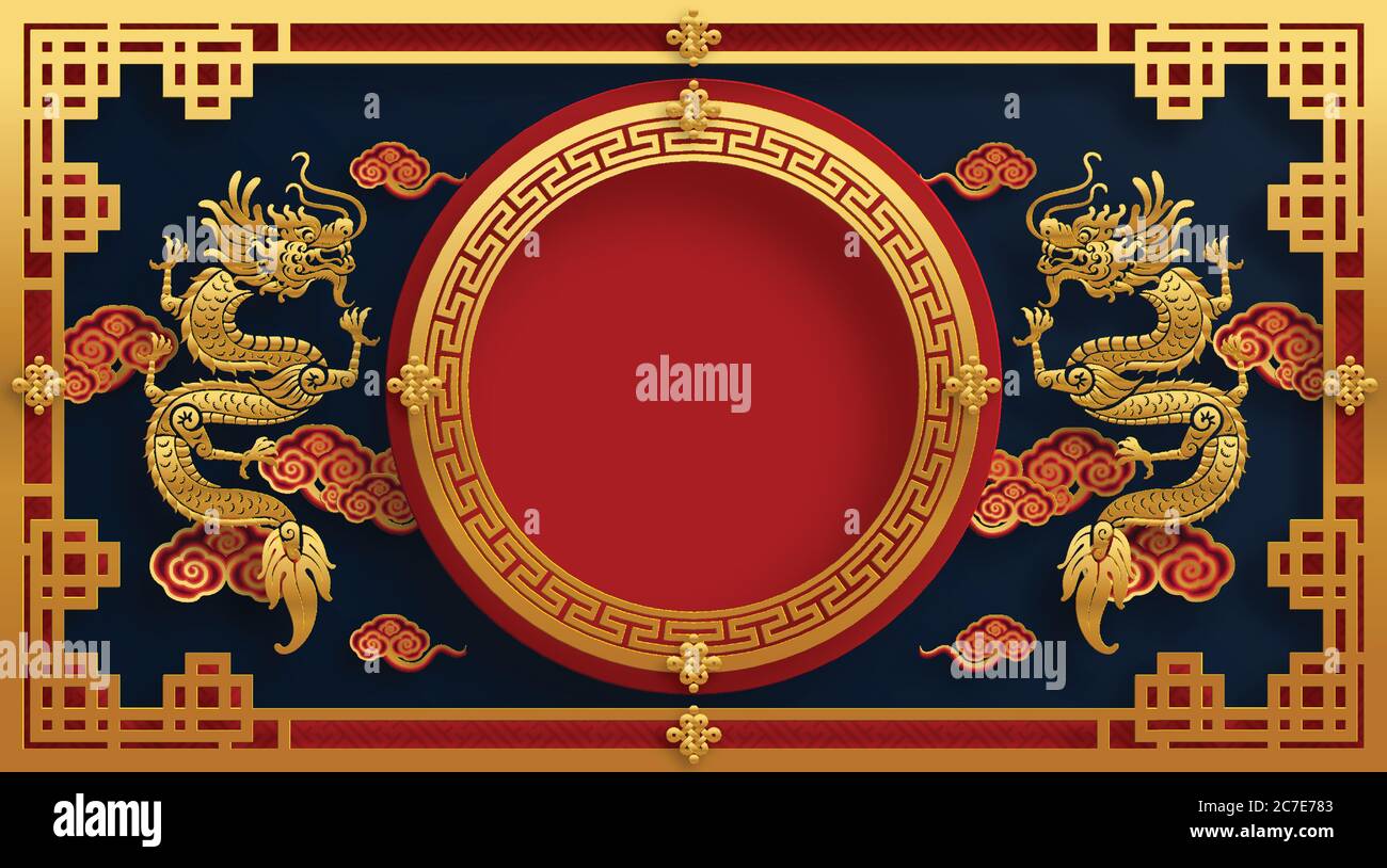 Nouvel an chinois 2021 année du boeuf, papier rouge coupé caractère boeuf, fleur et éléments asiatiques avec style artisanal sur fond. Illustration de Vecteur