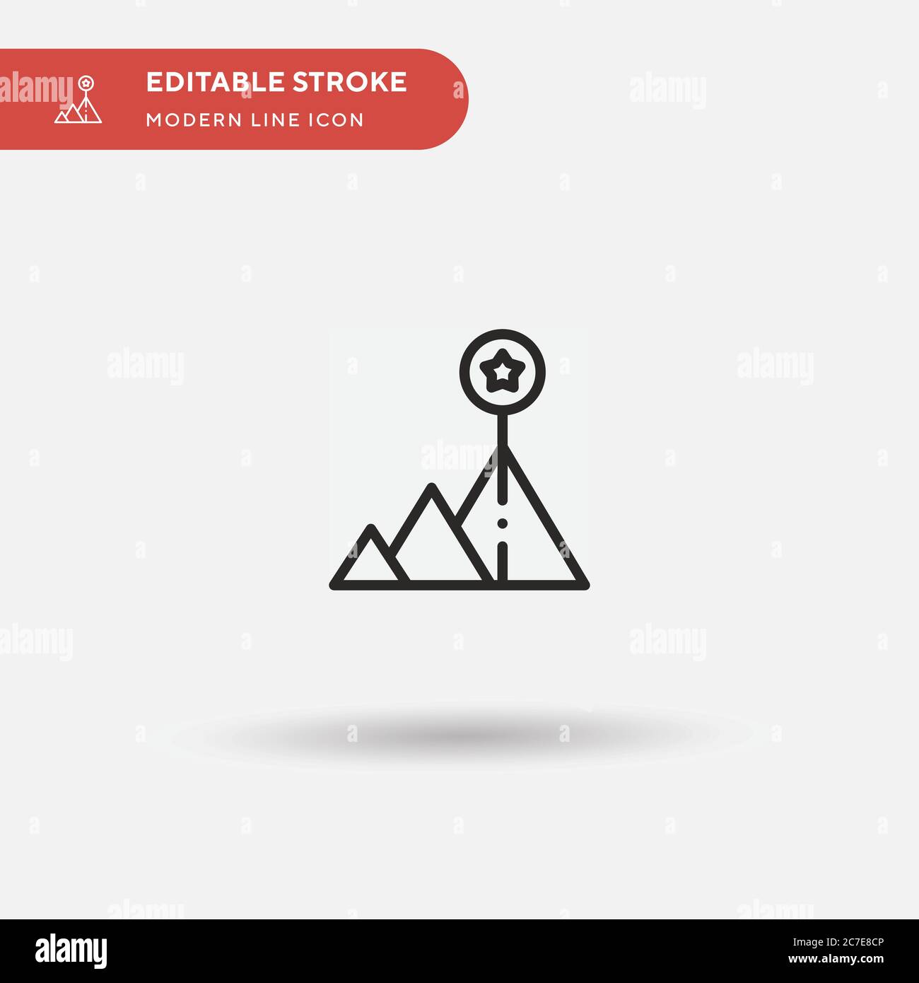 Icône de vecteur simple de graphique en pyramide. Modèle de conception de symbole d'illustration pour l'élément d'interface utilisateur Web mobile. Pictogramme moderne de couleur parfaite sur contour modifiable. PY Illustration de Vecteur