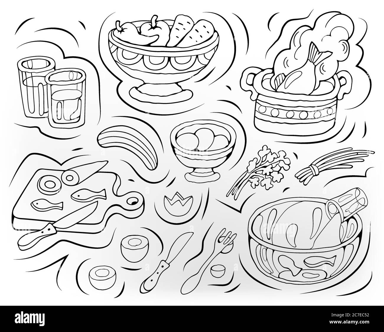 Illustration vectorielle Home Cooking. Illustration de Vecteur