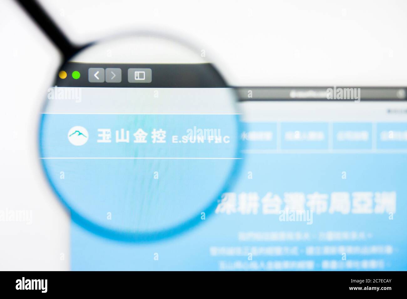 Los Angeles, Californie, Etats-Unis - 5 avril 2019 : éditorial illustratif de la page d'accueil du site Web de E.Sun Financial. LOGO E.Sun Financial visible sur l'écran Banque D'Images
