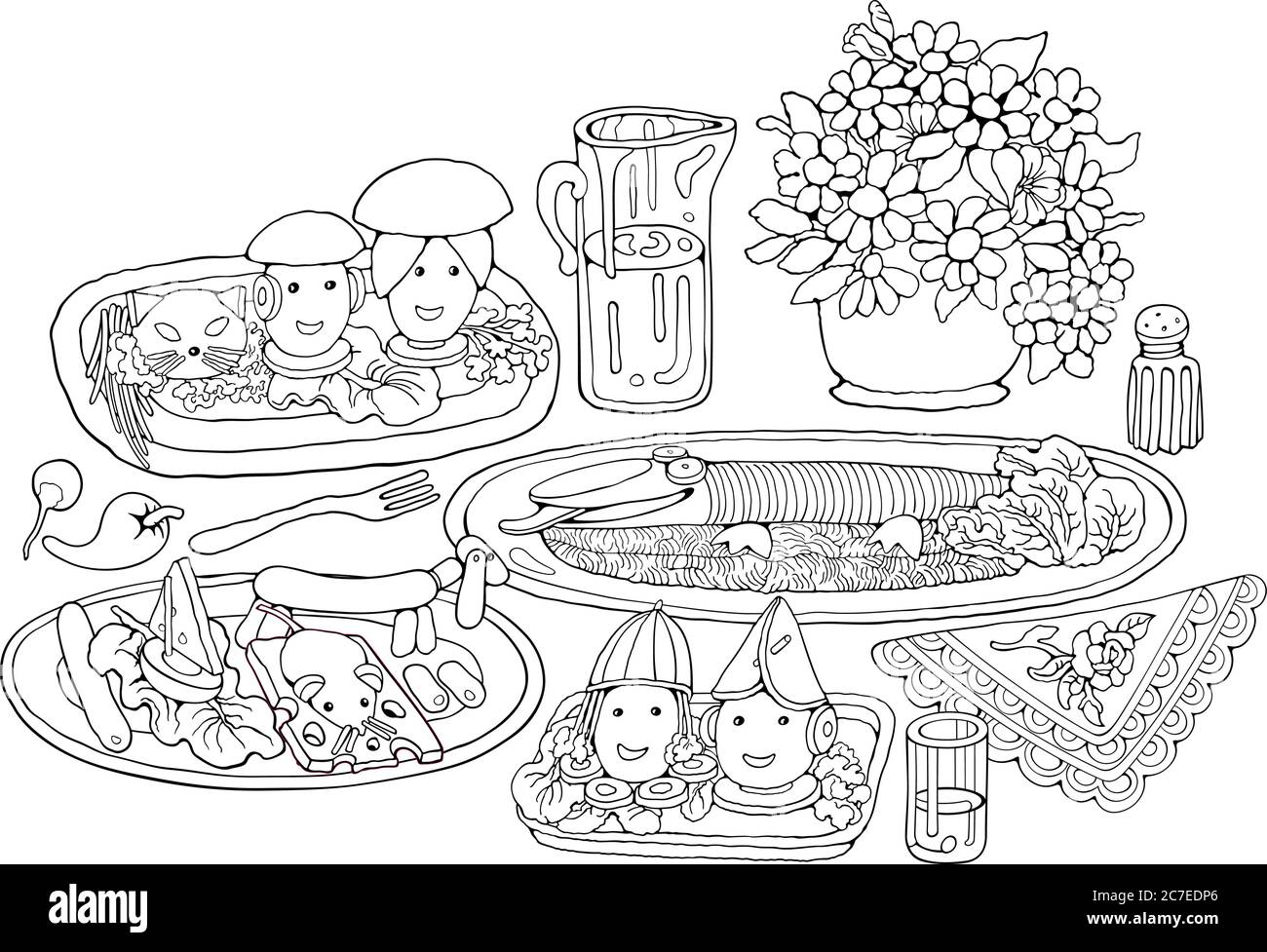 Illustration vecteur de vie fixe de la cuisson à domicile Illustration de Vecteur