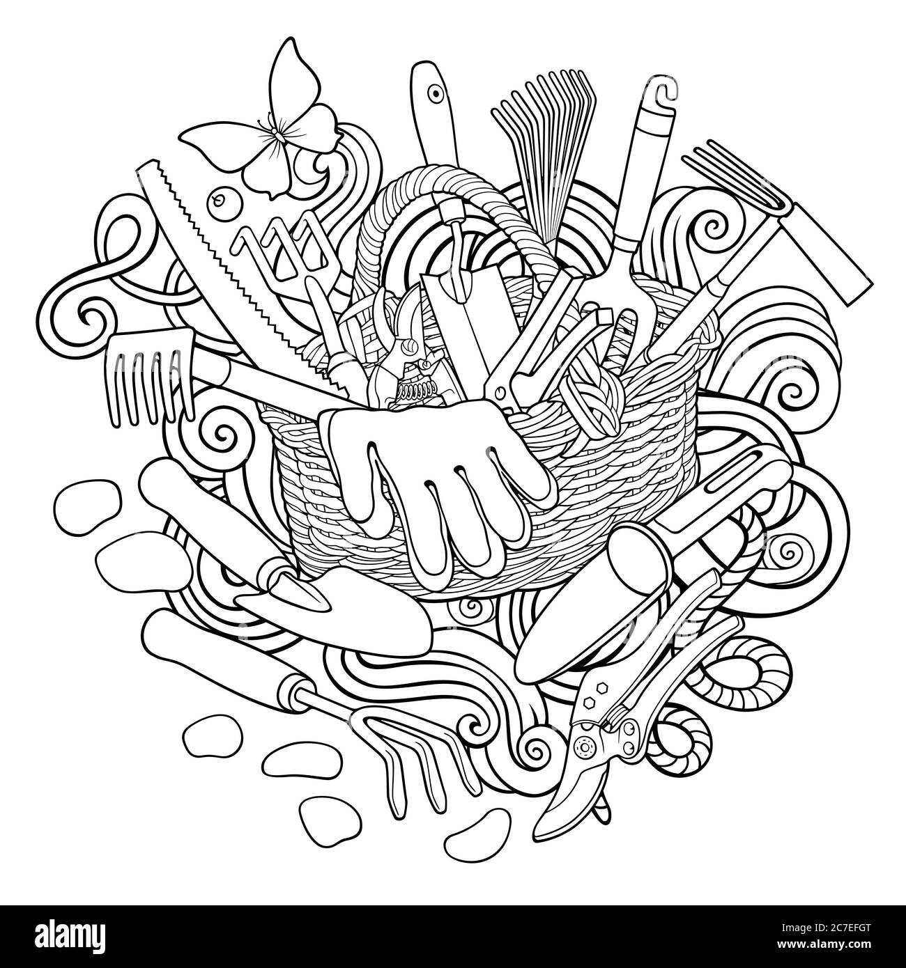 Illustration de la création de dessins vectoriels à la main Illustration de Vecteur