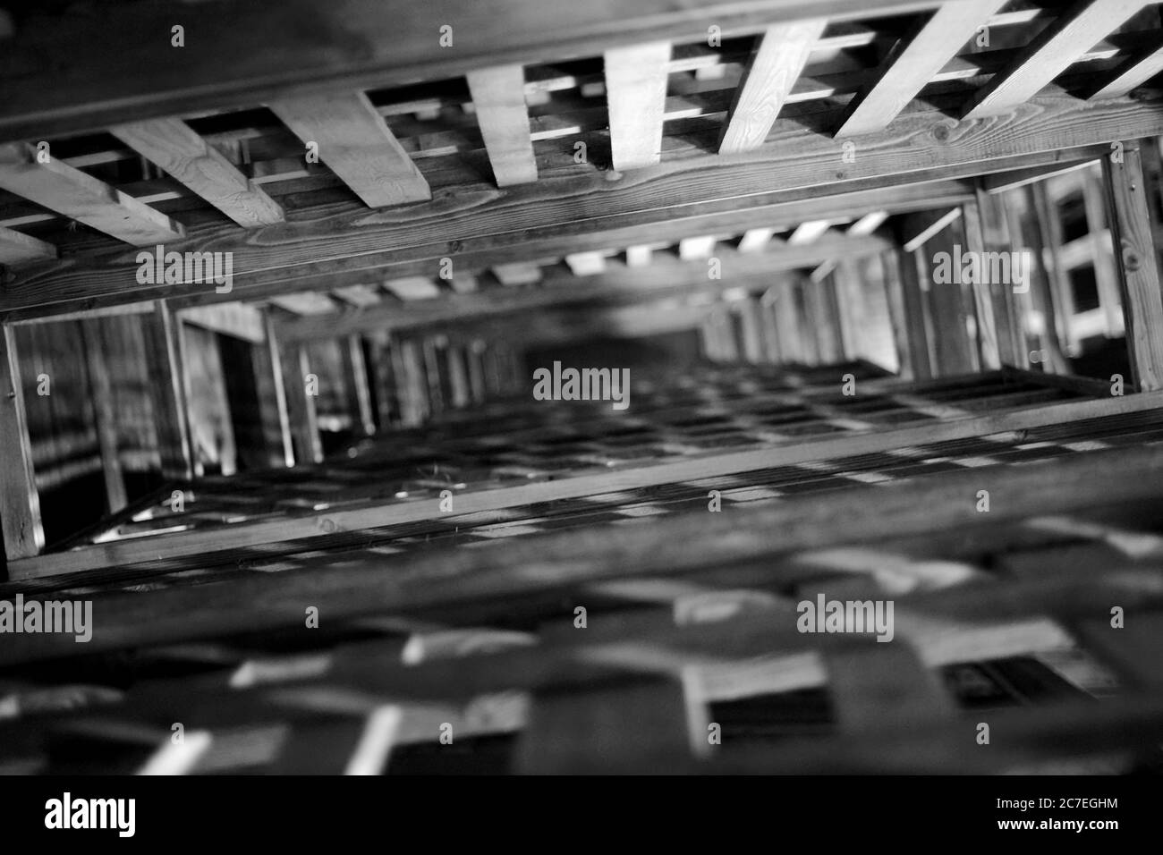 BIRKENAU, POLOGNE - 25 janvier 2018 : camp de Birkenau en Pologne Banque D'Images