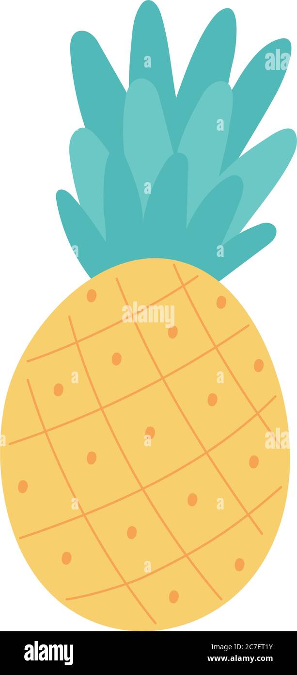 Cartoon Sweet Pineapple Tropical Fruit Banque D Image Et Photos Alamy