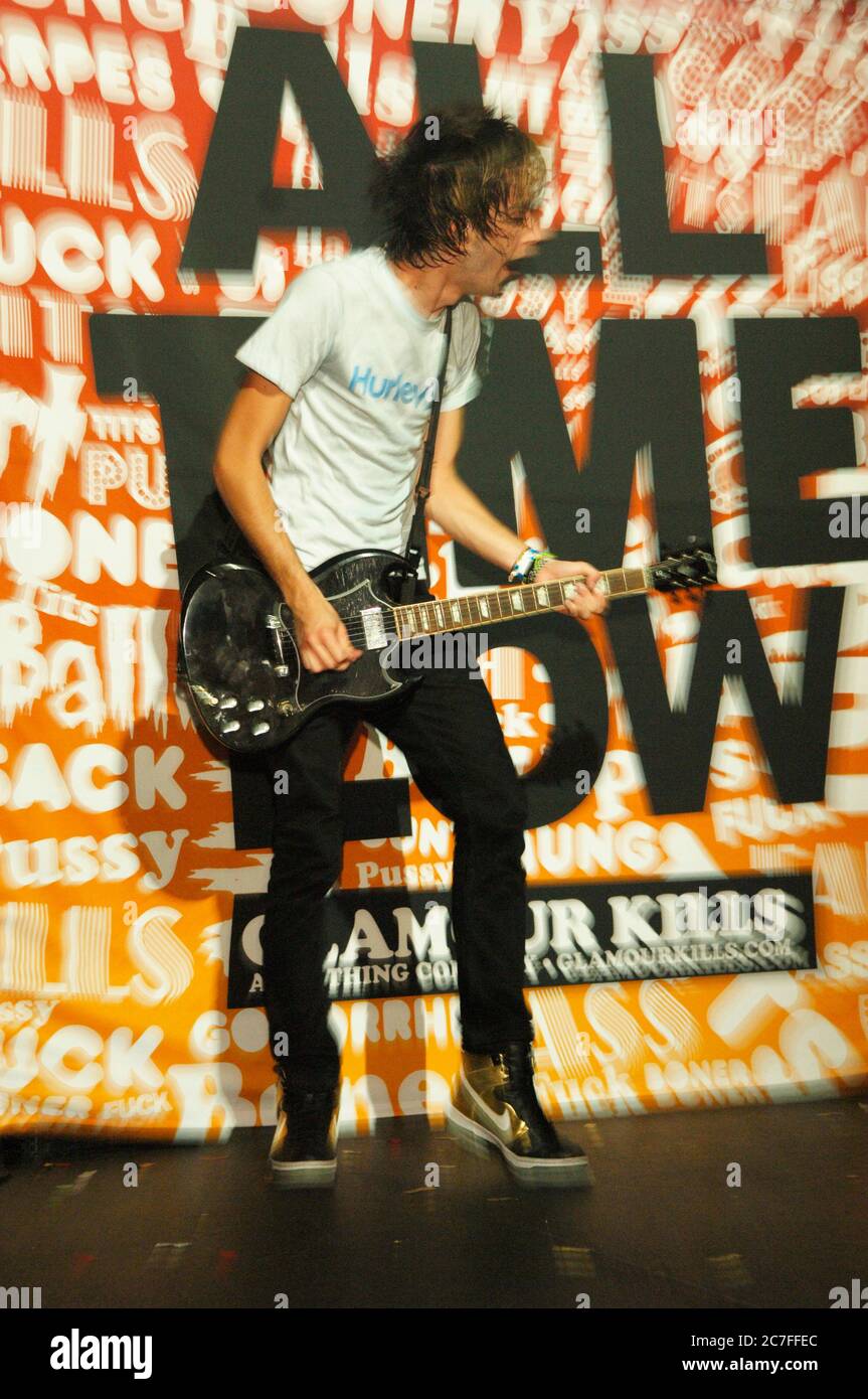 Jack Barakat de tous les temps Low se présentant à l'alternative Press Tour au Henry Fonda Theatre de Los Angeles. Crédit : Jared Milgrim/accès photo Banque D'Images