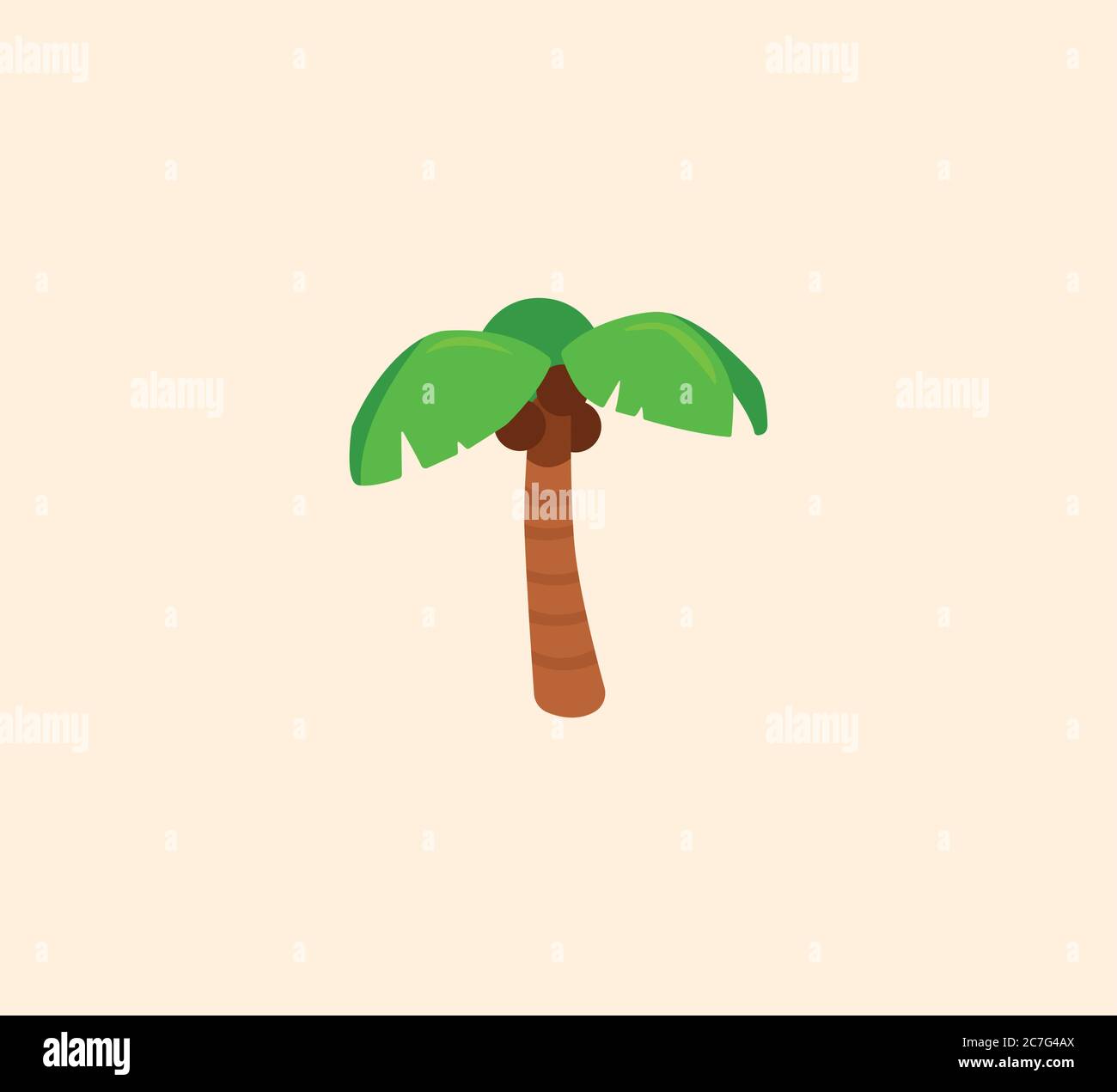 Illustration isolée du vecteur de l'arbre de paume. Icône Palm Tree Illustration de Vecteur