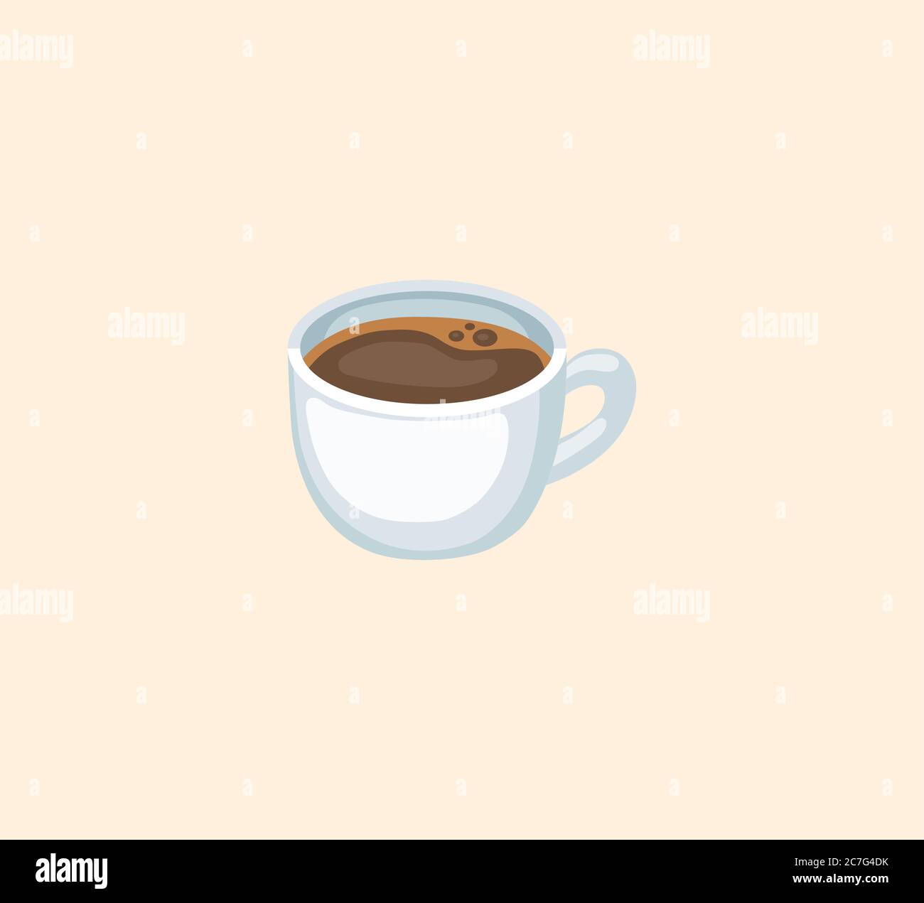 Illustration isolée vecteur tasse à café. Icône café Illustration de Vecteur
