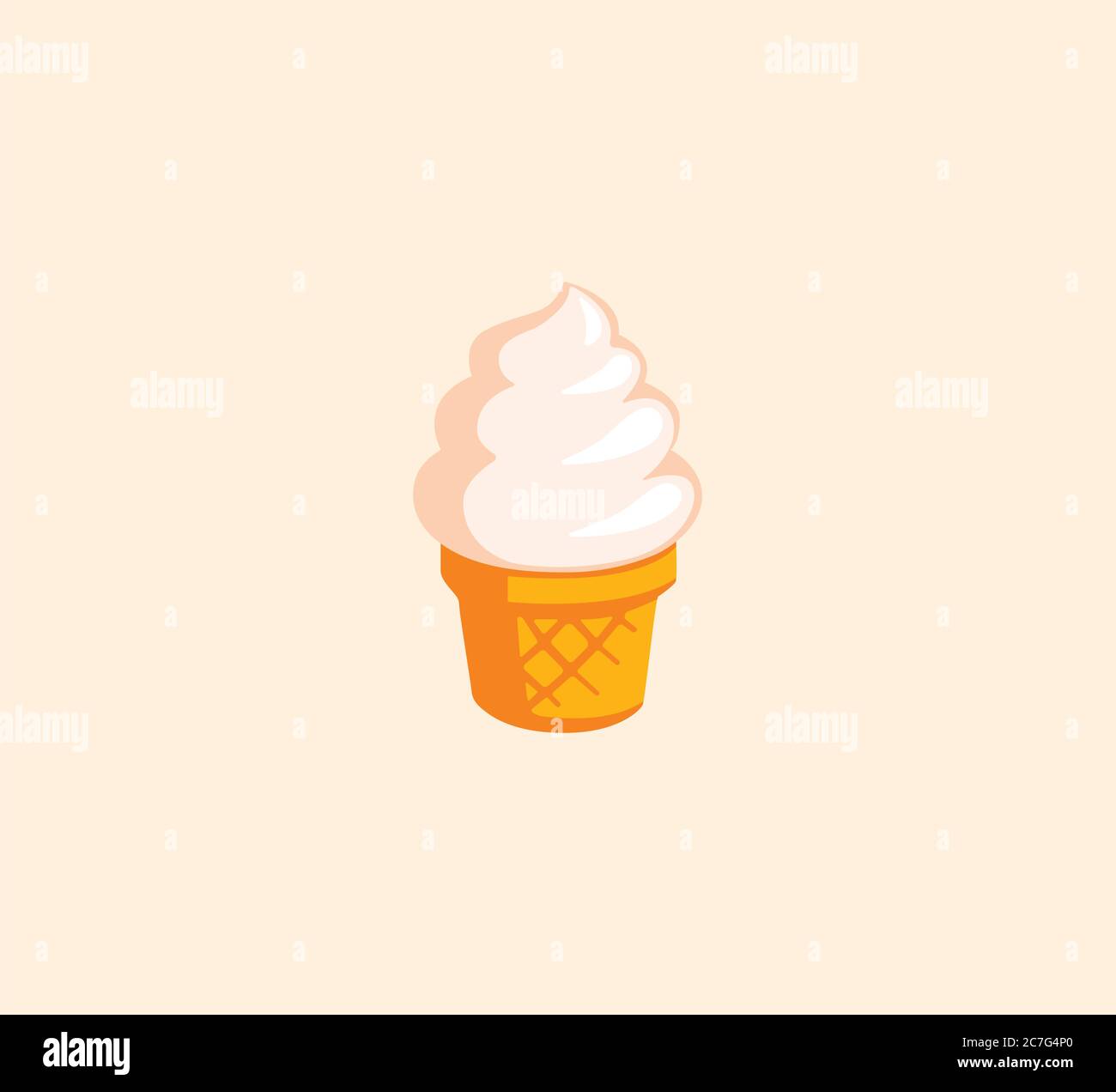 Illustration isolée à vecteur de crème glacée. Icône de glace Illustration de Vecteur