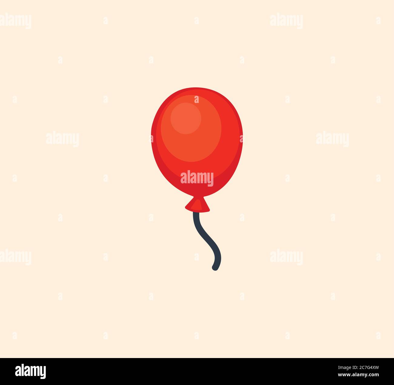 Illustration isolée du vecteur de bulle rouge. Icône bulle Illustration de Vecteur
