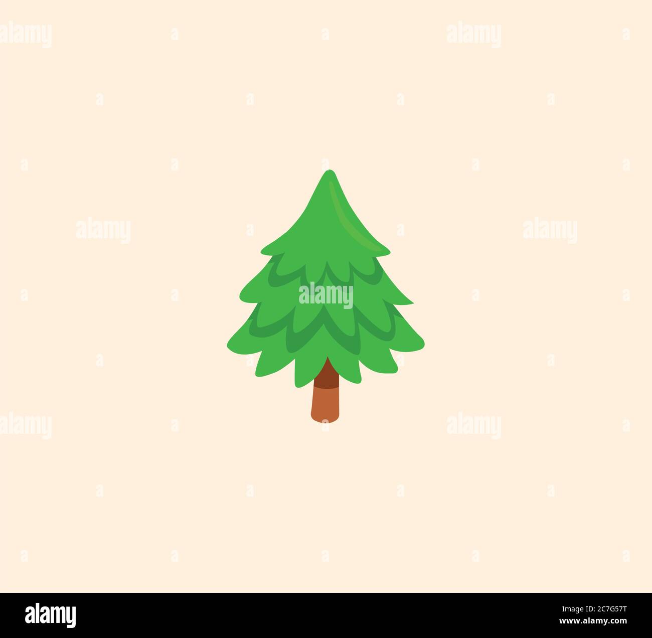Illustration isolée vectorielle d'arbre de Noël. Icône arbre de Noël Illustration de Vecteur