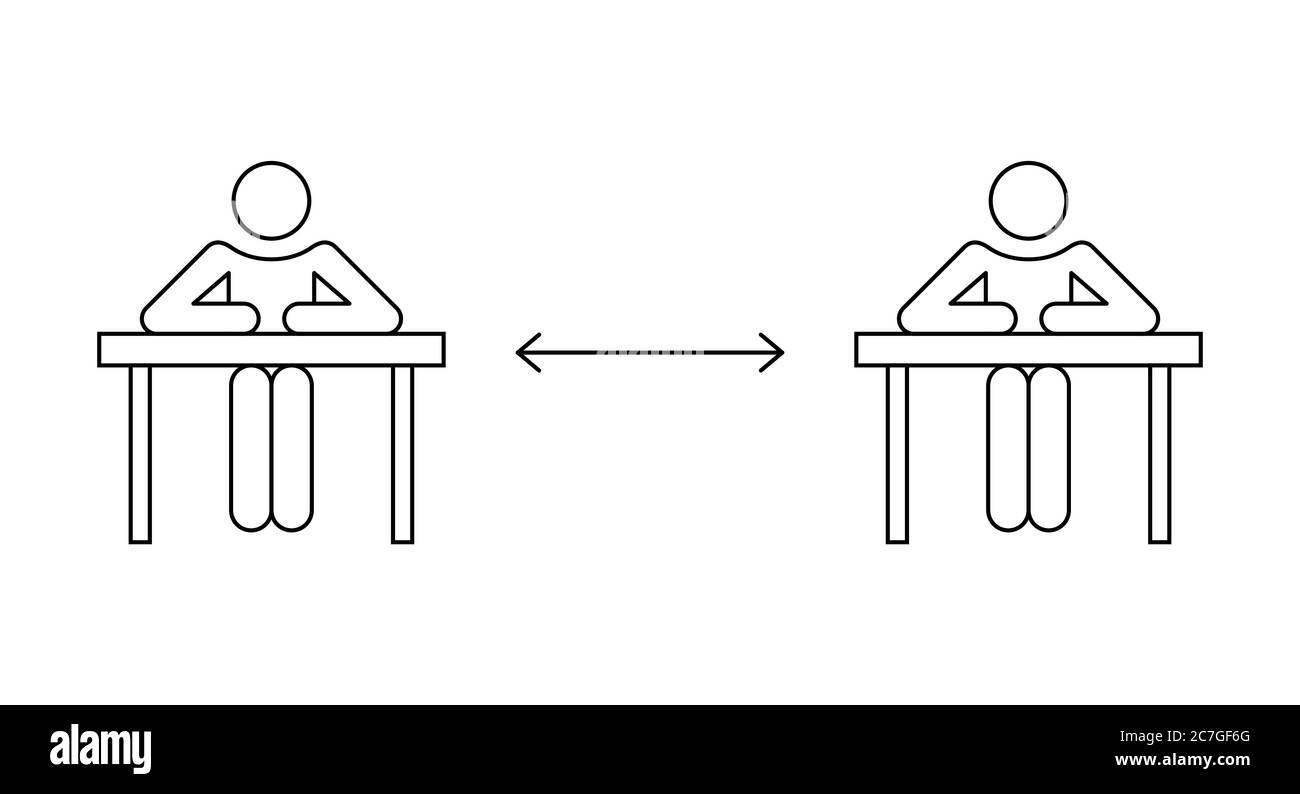 Deux étudiants étudient dans une bibliothèque publique en gardant la distance sociale. Rouvrir le concept d'université ou d'université. Nouvelle normale. Icône de la ligne de l'homme du bâton. Vecteur Illustration de Vecteur Deux étudiants étudient dans une bibliothèque publique en gardant la distance sociale. Rouvrir le concept d'université ou d'université. Nouvelle normale. Icône de la ligne de l'homme du bâton. Vecteur Illustration de Vecteur