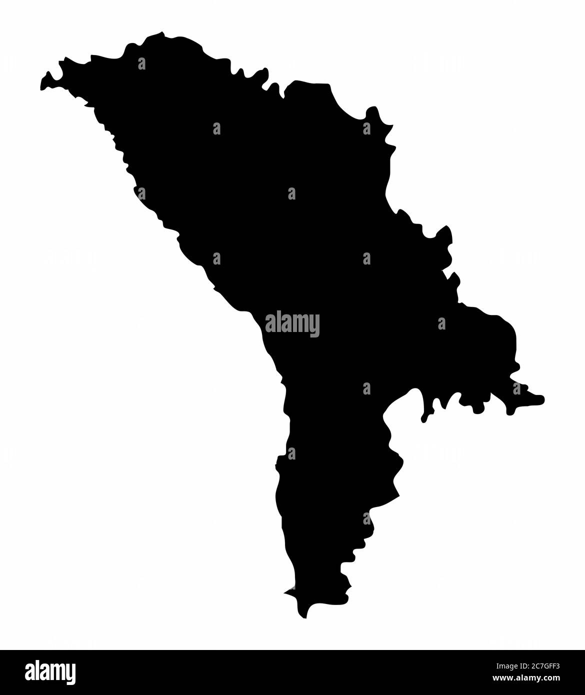 Carte silhouette de la Moldavie Illustration de Vecteur