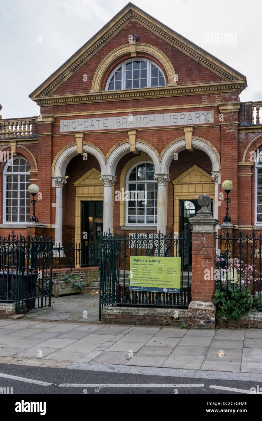 Bibliothèque Highgate Branch. Banque D'Images