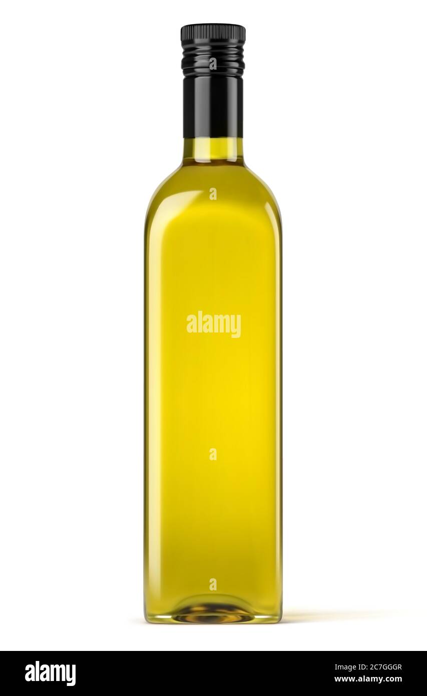Bouteille d'huile d'olive Vector sur fond blanc Illustration de Vecteur