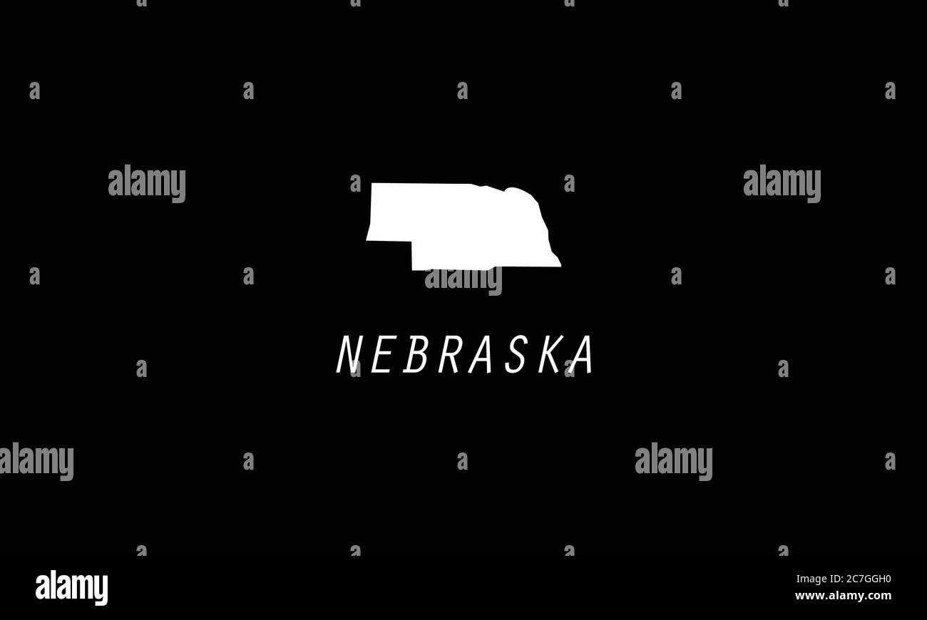 Illustration du vecteur d'état de contour de la carte du Nebraska Illustration de Vecteur