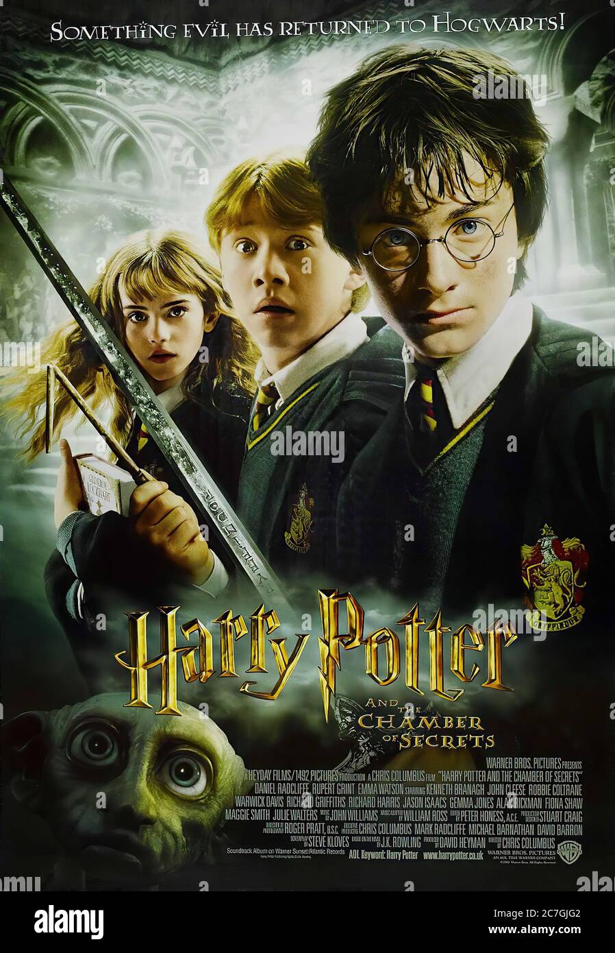 Harry Potter et la Chambre des secrets - affiche de film Banque D'Images