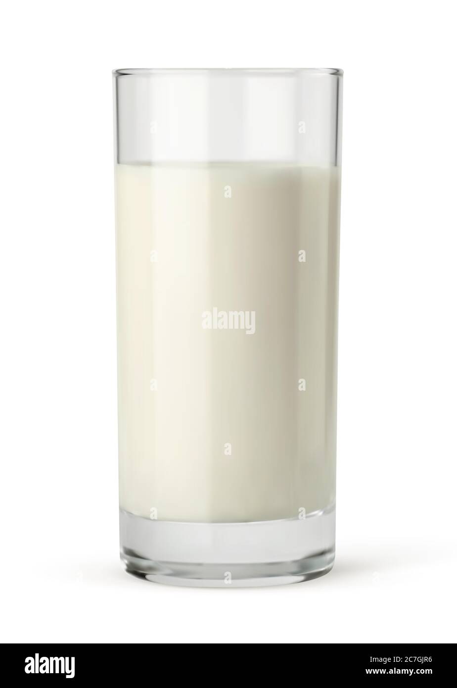 Verre de lait vectoriel sur fond blanc Illustration de Vecteur