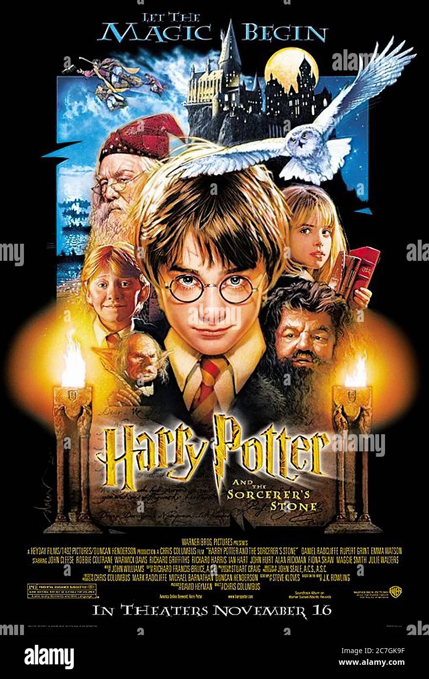 Harry Potter et la Pierre des philosophes - affiche de film Banque D'Images