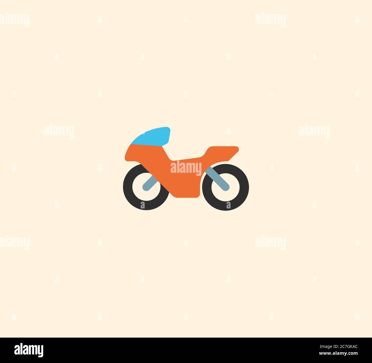 Illustration d'icône isolée de vecteur moto. Illustration de la moto Illustration de Vecteur