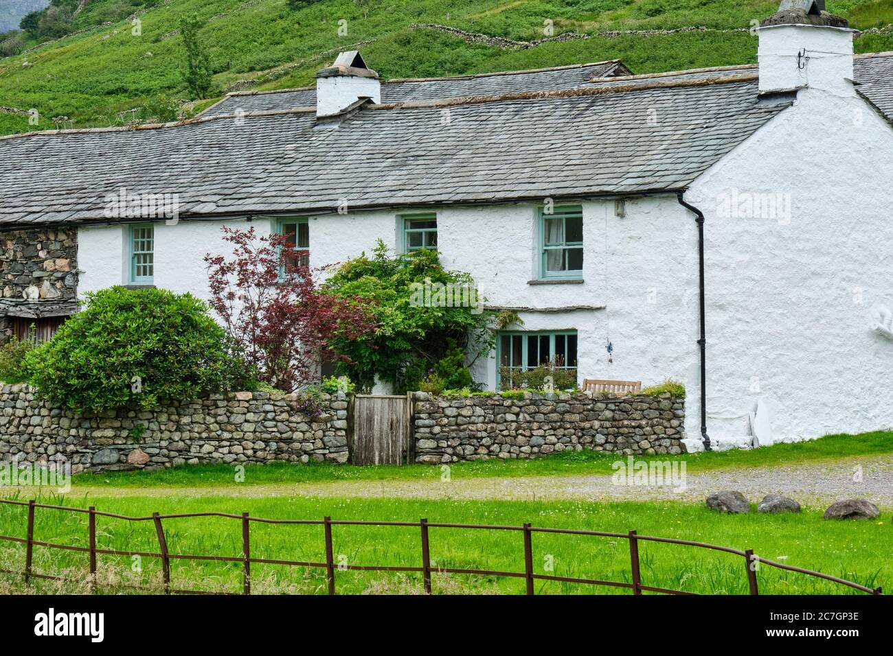 Middle Fell Farm, Langdale, Lake District, Cumbria Banque D'Images