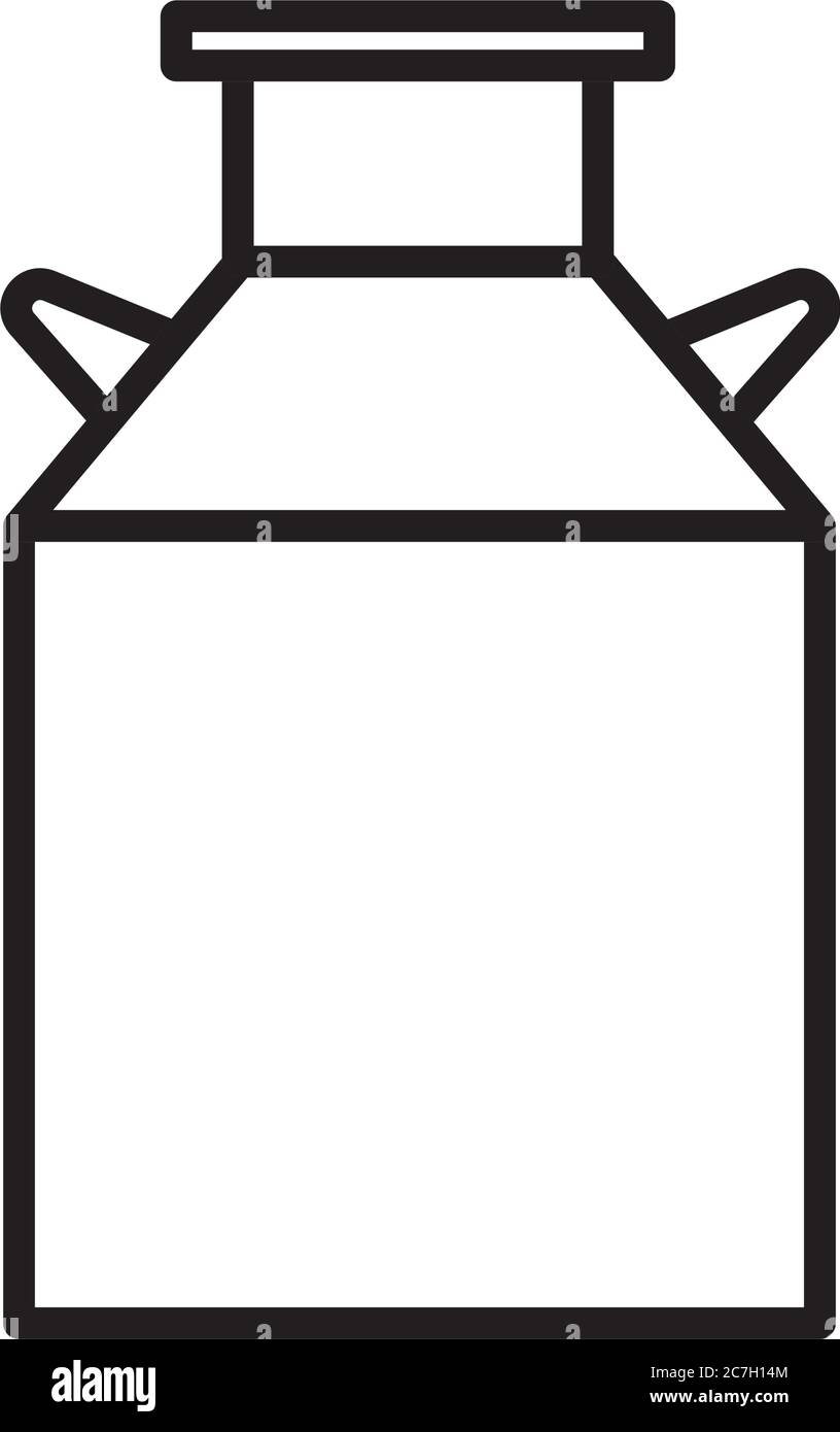 Illustration de l'icône de style « Milk CAN Line », du petit déjeuner laitier et du thème de la nourriture Vector Illustration de Vecteur