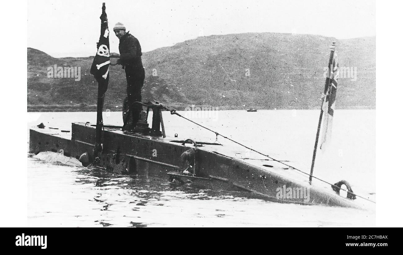 Célèbre petit sous-marin allemand nazi appelé U -BOOT Banque D'Images