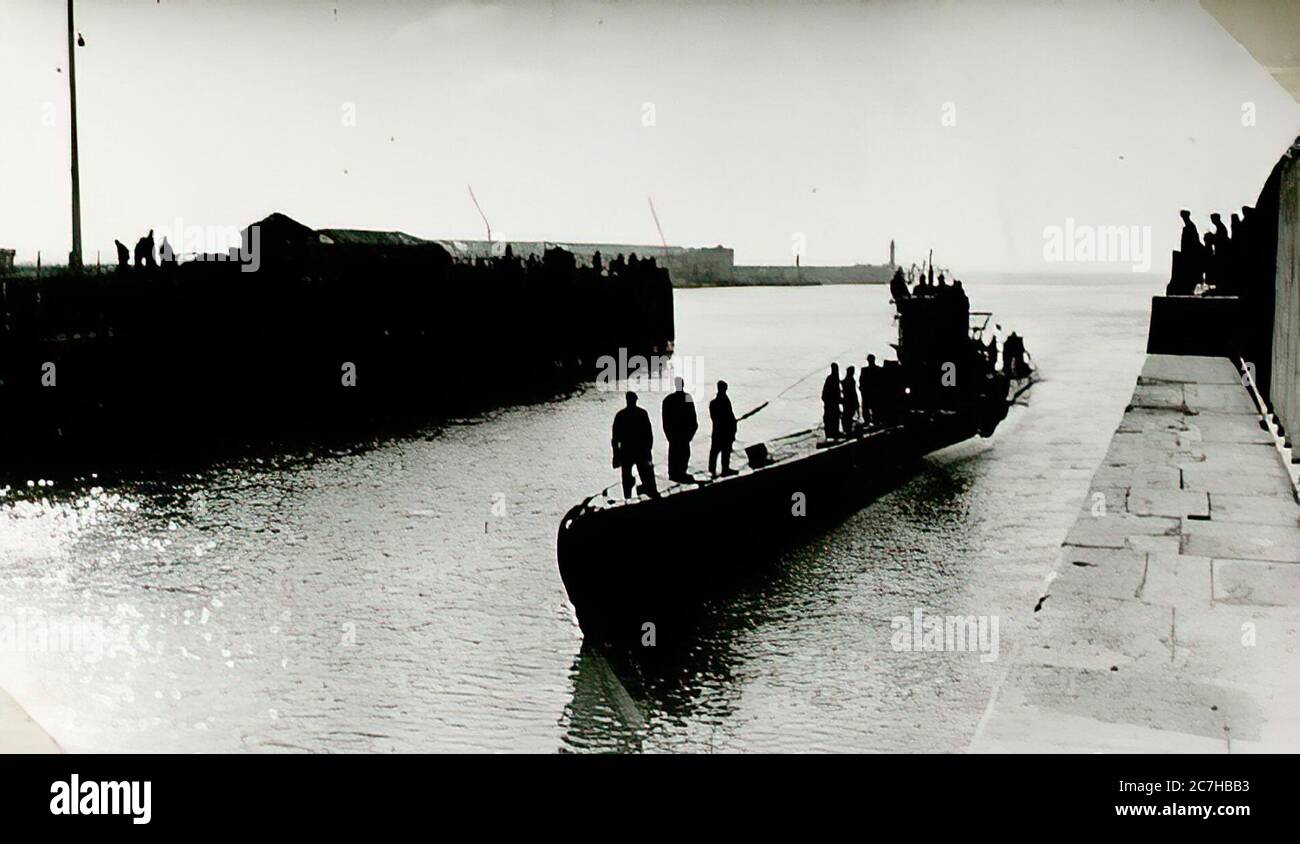 Célèbre petit sous-marin allemand nazi appelé U -BOOT Banque D'Images