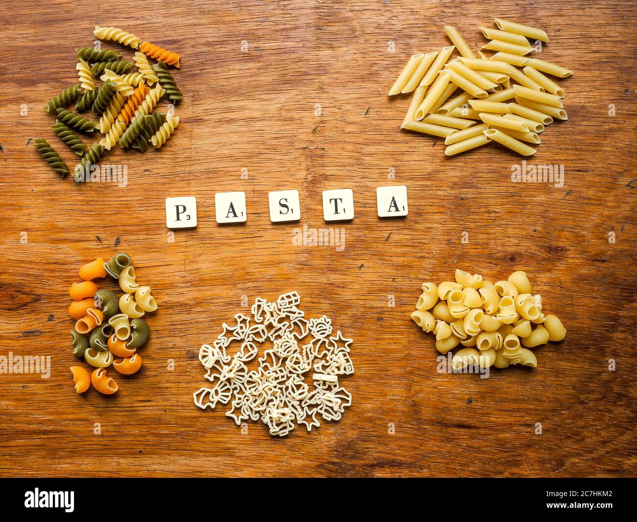 Durée de vie de différents types de pâte courte Banque D'Images