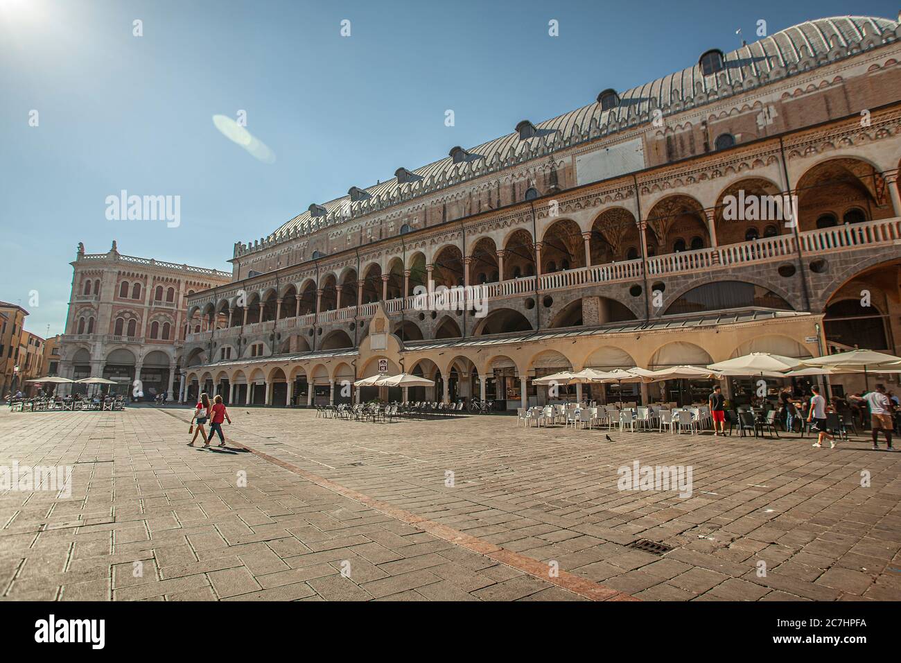 Piazza dei Signori à Padoue en Italie, l'un des lieux les plus célèbres ...