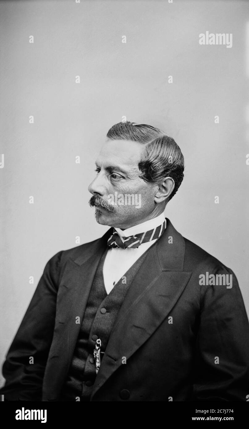 Pierre G.T. Beauregard, général, Armée des États confédérés, Portrait en demi-longueur, Collection de photographies de la guerre civile, années 1860 Banque D'Images