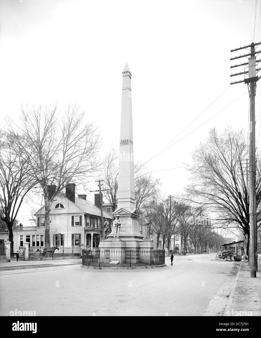 Confederate Monument, Portsmouth, Virginie, États-Unis, Detroit Publishing Company, 1905 Banque D'Images