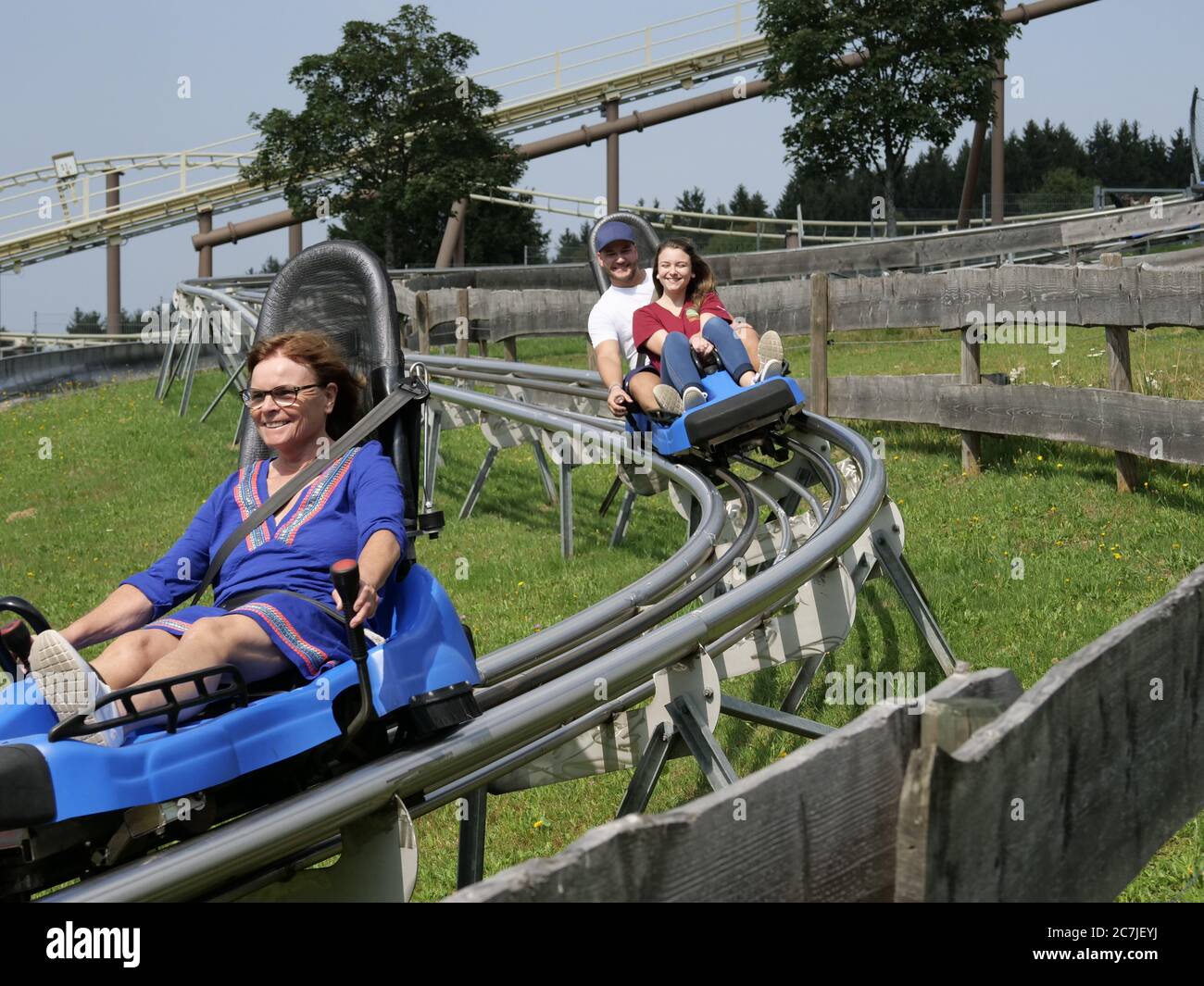 Paradis des amateurs de luge et de loisirs St. Englmar, Bavarian Forest, Bavière, Allemagne Banque D'Images