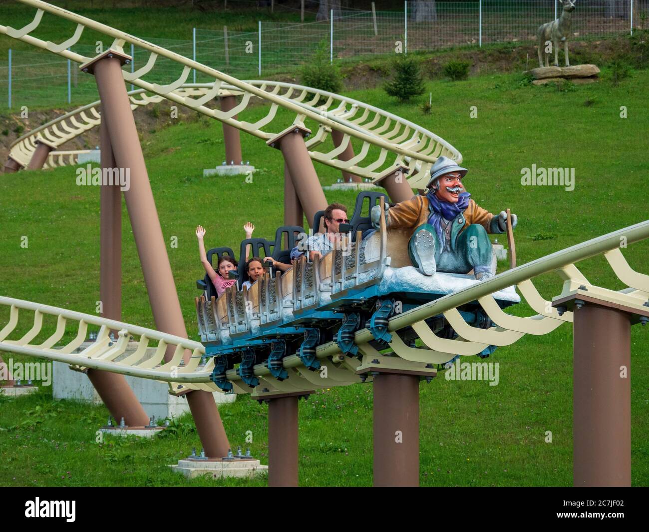 Paradis des amateurs de luge et de loisirs St. Englmar, Bavarian Forest, Bavière, Allemagne Banque D'Images