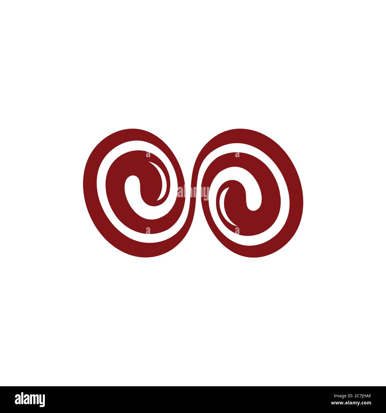 chocolat confiture curl forme décoration logo vecteur Illustration de Vecteur