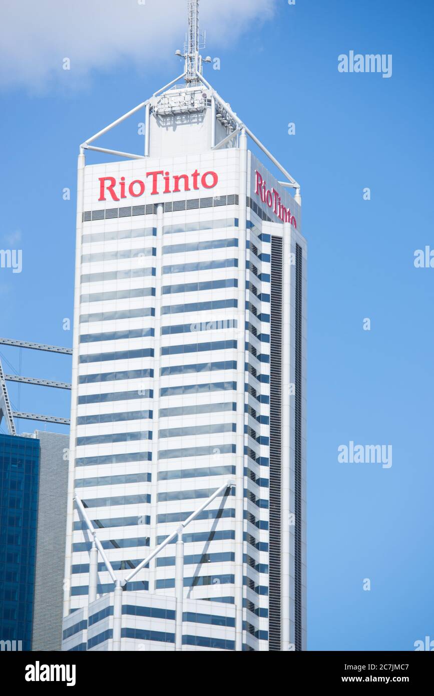 Perth, Australie occidentale - 21 février 2017 : immeuble de bureaux de Rio Tinto, l'une des plus grandes sociétés minières au monde, avec siège social régional Banque D'Images