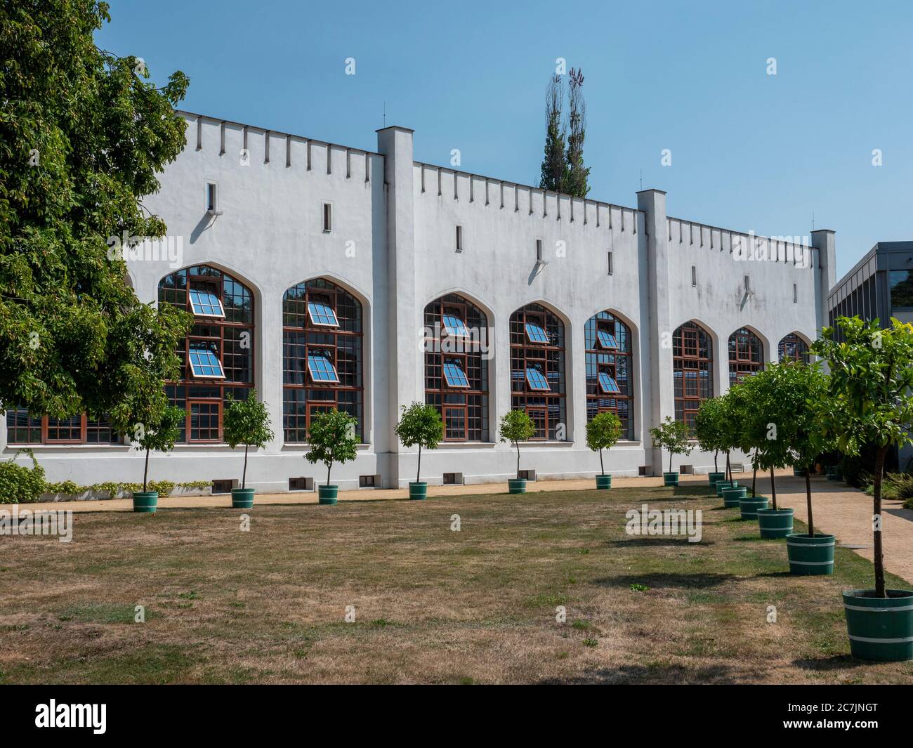 Nouveau Palais, Orangerie, Parc Muskauer, site du patrimoine mondial de l'UNESCO, Bad Muskau, haute-Lusatia, Saxe, Allemagne Banque D'Images