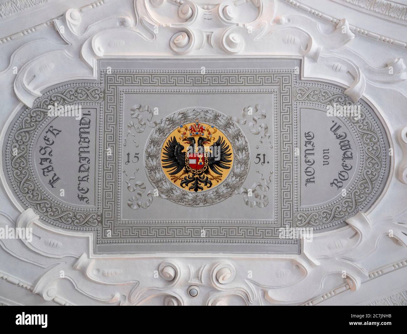 Nouveau château, bibliothèque, Parc Muskauer, site du patrimoine mondial de l'UNESCO, Bad Muskau, haute Lusatia, Saxe, Allemagne Banque D'Images