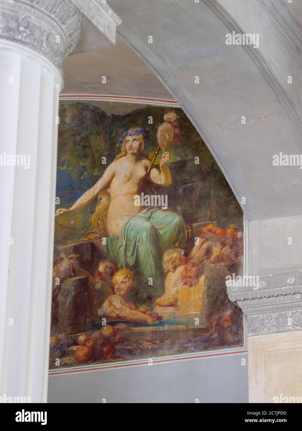 Nouveau musée, intérieur, île aux musées, Berlin, Allemagne Banque D'Images