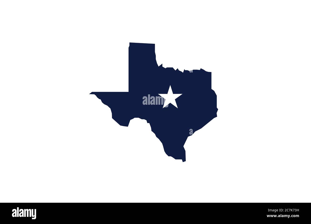Illustration vectorielle de l'état de la carte du Texas Illustration de Vecteur