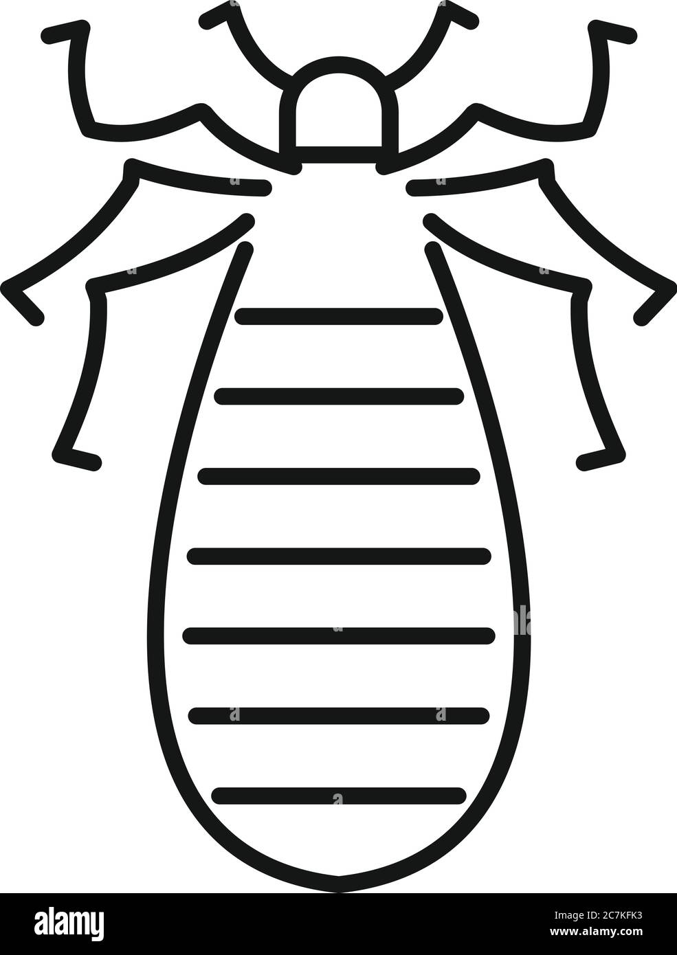 Icône insecte nuisible. Outline bug vector icône pour la conception de sites Web isolée sur fond blanc Illustration de Vecteur